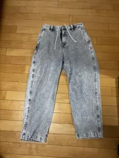 ケミカルウォッシュ デニムパンツ ワイドシルエット