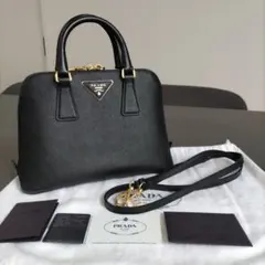 PRADA プラダ サフィアーノ ハンドバッグ 2WAY ショルダーバッグ 黒