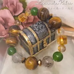 タイガーアイ 天然石ブレスレット 強さ 安心感 内径15.0cm