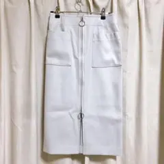 Noble タイトスカート グレー フロントジップのサムネイル