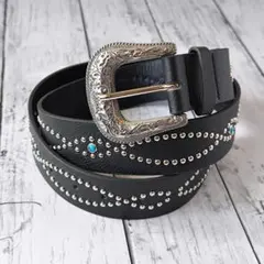 ウエスタンベルト｜ターコイズスタッズ アンティーク調 Y2K アメカジ HTC