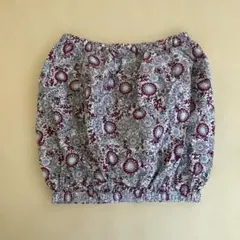 チューブトップ　ベアトップ　ボタニカル柄　フラダンス　春夏コーデ