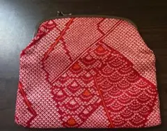 和柄がまぐちポーチ