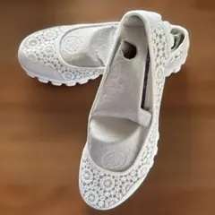SKECHERS スケッチャーズ レース フラットシューズ ホワイトのサムネイル