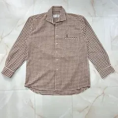 WEATHERCOCK チェック柄 長袖シャツ M メンズ カジュアル ブラウン