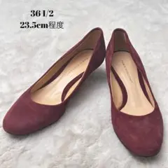 美品 ファビオルスコーニ パンプス　茶　スエード アーモンドトゥ