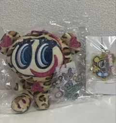 エンジェルブルーナカムラくん ヒョウ柄ぬいぐるみチャーム×ハナちゃんアクセサリー