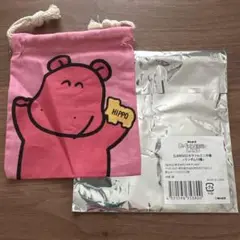 たべっ子どうぶつland カラフルミニ巾着　かば