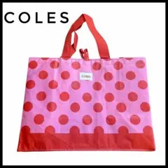 【海外限定】Coles コールズ エコバッグ 水玉 ドット柄 トートバッグ