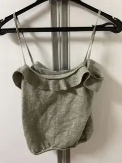 Ralph Lauren フリル付きキャミソール グレー