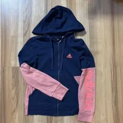 adidas ジャージセット ネイビー/ピンク　ジュニアS