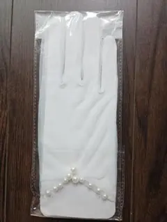 ウェディンググローブ 手袋 ショート パール ブライダル 結婚式 白