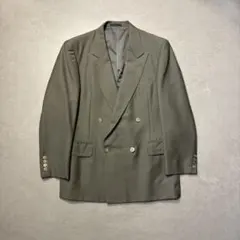 90sバーバリー金ボタンブレザーダブルブレストグレージュテーラードA5ジャケット