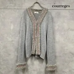 courreges テープ装飾　デザインカーディガン 日本製 N352のサムネイル