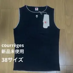 courrèges（クレージュ）ブラック ノースリーブ タンクトップ 新品のサムネイル