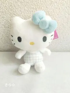 ハローキティ エンジェル ぬいぐるみ マスコット ブルー 平成 レトロ