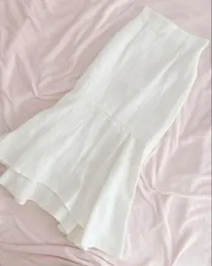 明日まで　GRL ツイードマーメイドスカート［gc158］ホワイト