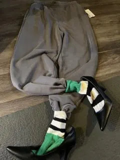 【新品未使用品】タグ付き GU ウォッシュドスウェットワイドパンツ グレー S