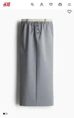✨超美品✨H&M完 売品ライトグレー バックスリットタイトスカートSizeM