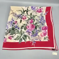 未使用 YSL 絹100% 花柄スカーフ イヴ・サンローラン シルクのサムネイル
