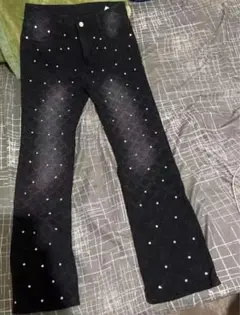 guapi グアピ フレア スウェット パンツ ラインストーン - メルカリ