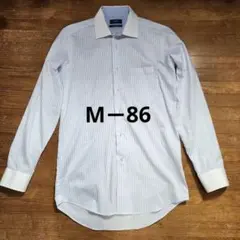 パーソンズPERSON'Sストライプ柄ストレッチ素材クレリックシャツ　M-86のサムネイル