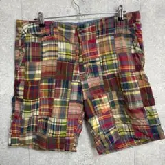 ポロバイラルフローレン　90s チェック柄　ハーフパンツ　ショーツ　W36