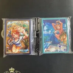 【新品未開封】ワンピースカードゲーム　オフィシャルカードスリーブ　ナミ　2種
