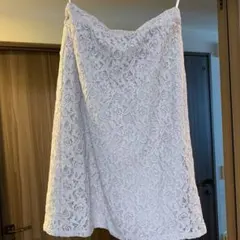 レース模様　膝丈スカート