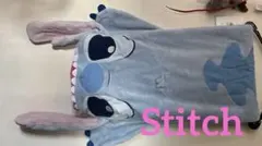 本日、割引中‼️ ブルー、スティッチ着ぐるみ？ ブランケット？約120cm