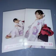 櫻坂46 生写真 中川智尋 浴衣 チュウ 座り