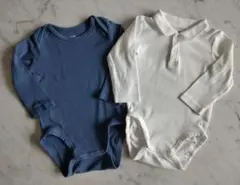 H&M オーガニックコットンロンパース 2枚セット4−6ヶ月