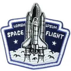 ワッペン ミリタリー スペースシャトル 乗り物 アイロン アップリケ 送料無料