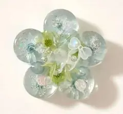 「1281」レジンヘアゴム　ポニーフック　ブローチ　マグネット