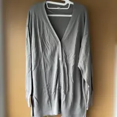 【値下げ】ユニクロ　VネックロングカーディガンLサイズ UVカット　冷房対策
