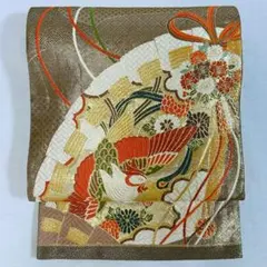 OF224 袋帯 黒 金 匿名配送 豪華 高級 振袖帯 フォーマル 鳥