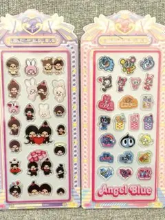 モンチッチ　エンジェルブルー　アクリルシール　２枚セット