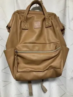 anelloリュック　合成皮革製　2wayデザイン　キャメル