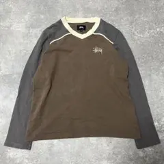 Stussy V Neck Logo Sweat 　刺繍ロゴ