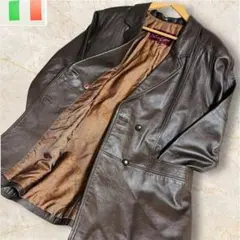 ラムレザー★ テーラードジャケット裏地ペイズリー 総柄 羊革 F