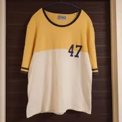 ダファー BI-COLOR NUMBERING TEE イエロー Lサイズ