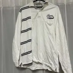 Crocodile ホワイト 長袖ポロシャツ 3L