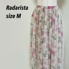 【新品タグ付き】チュール 花柄 ロングフレアスカート Mしまむら ラダリスタ