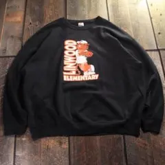 古着　オーバーサイズスウェット　フルーツボディ　Y2K ２XL ブラック