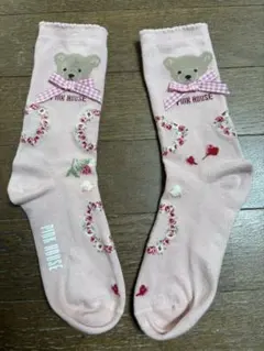 ピンクハウス テディローズ 靴下 ソックス ピンク 熊　ク PINK HOUSEのサムネイル