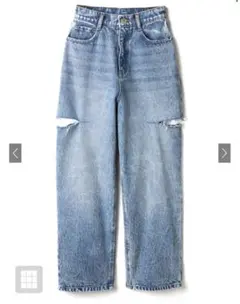 サイドカッティングデニムパンツ GRL グレイル