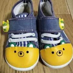 黄色いクマデザイン ベビーシューズ 14.0cm
