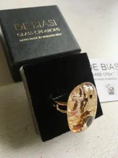 未使用❣️ DE BIASI ムラーノガラス　リング＊指輪　ヴェネチアングラス