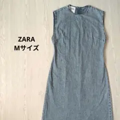 ZARA　デニム　ワンピース　ノースリーブ　Mサイズ