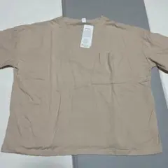 Tシャツ 半袖 ベージュ Lサイズ メンズ シンプル 無地 お洒落 ゆったり